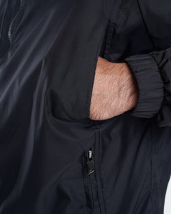 Dundee Windbreaker Jacket - Black - BOXRAW
